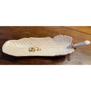 Anthropologie Artemis Boho Feather Trinket Dish